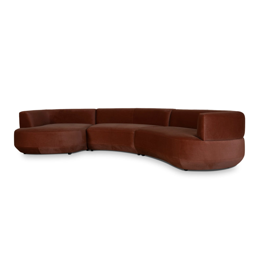 Modular Left Chaise Sofa | Red Bronze | Myka Home - View 3