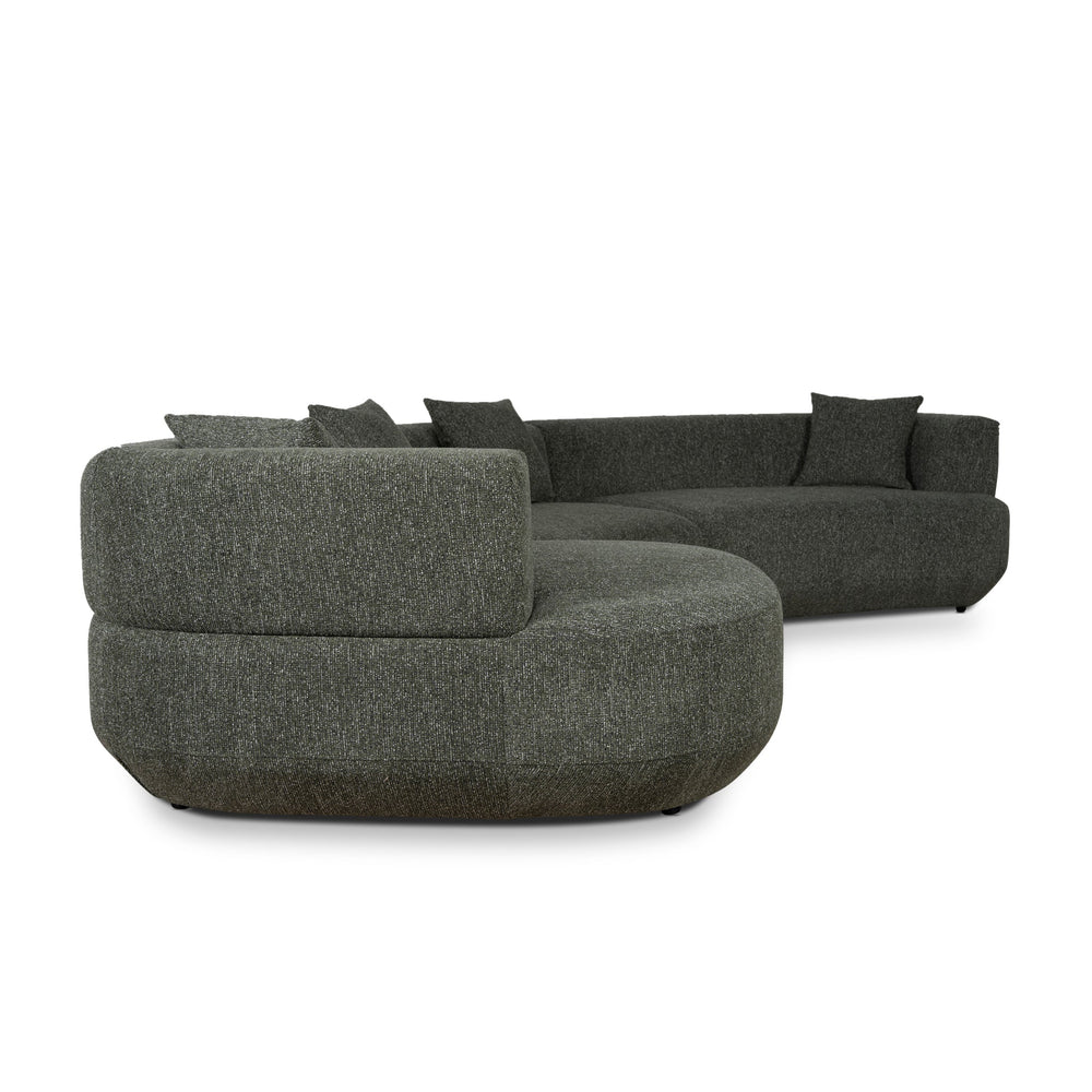 Modular Left Chaise Sofa | Canopy Green | Myka Home - View 5