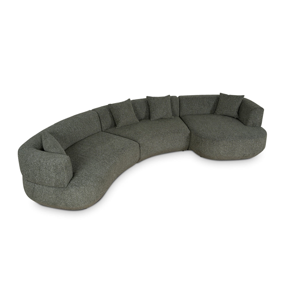 Modular Right Chaise Sofa | Canopy Green | Myka Home - View 4