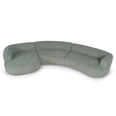 Modular Left Chaise Sofa | Coral Light Green | Myka Home