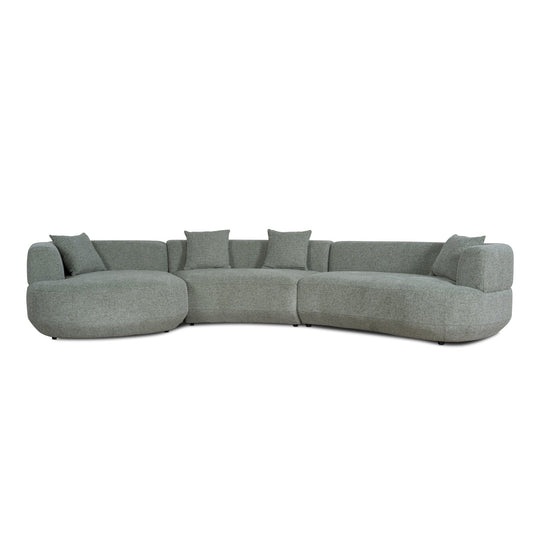 Modular Left Chaise Sofa | Coral Light Green | Myka Home