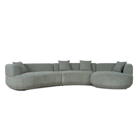 Modular Right Chaise Sofa | Coral Light Green | Myka Home