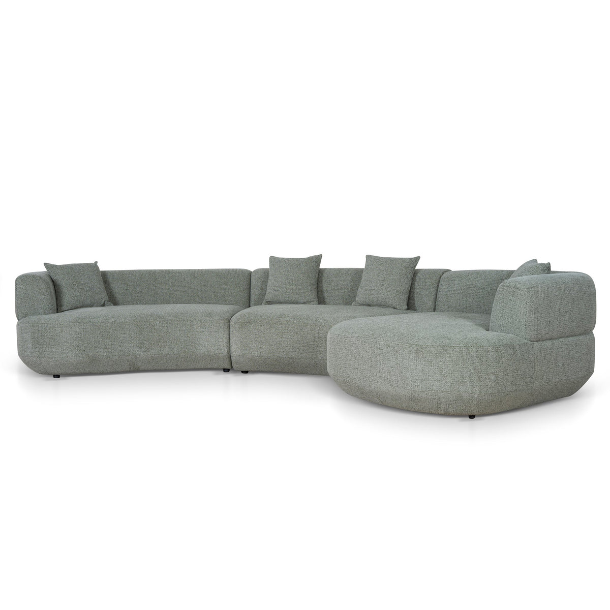 Modular Right Chaise Sofa | Coral Light Green | Myka Home