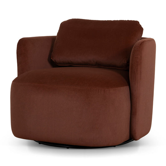 Swivel Armchair | Burnt Brown | Myka Home