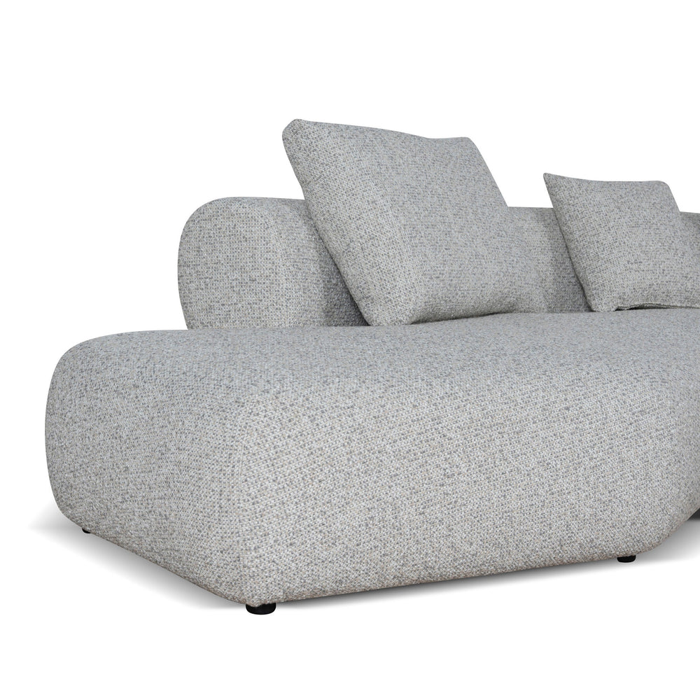 Left Chaise Corner Sofa | Noah Silver Lining | Myka Home - View 5