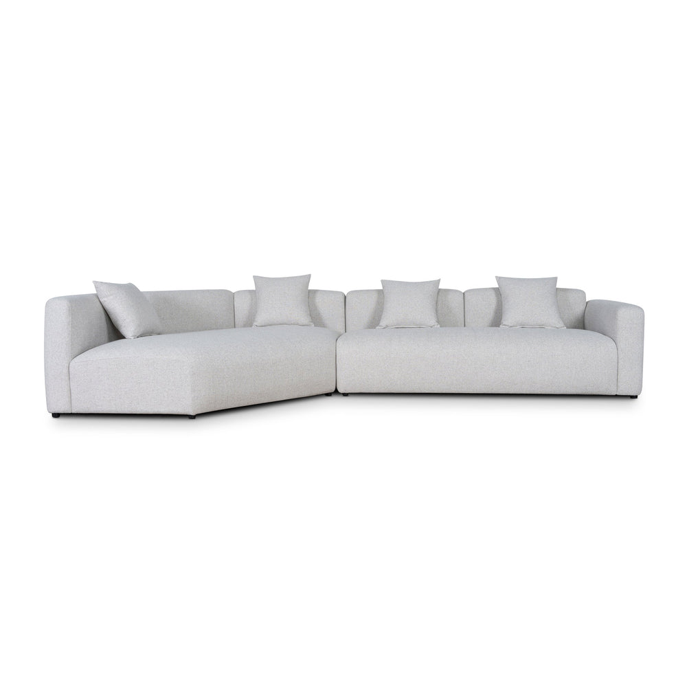 Right Arm Corner Sofa | Textured Beige | Myka Home - View 2