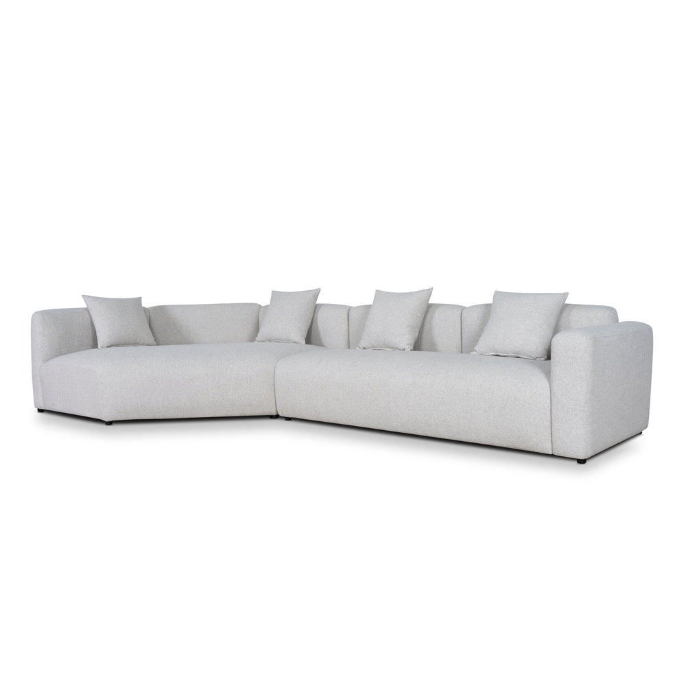 Right Arm Corner Sofa | Textured Beige | Myka Home