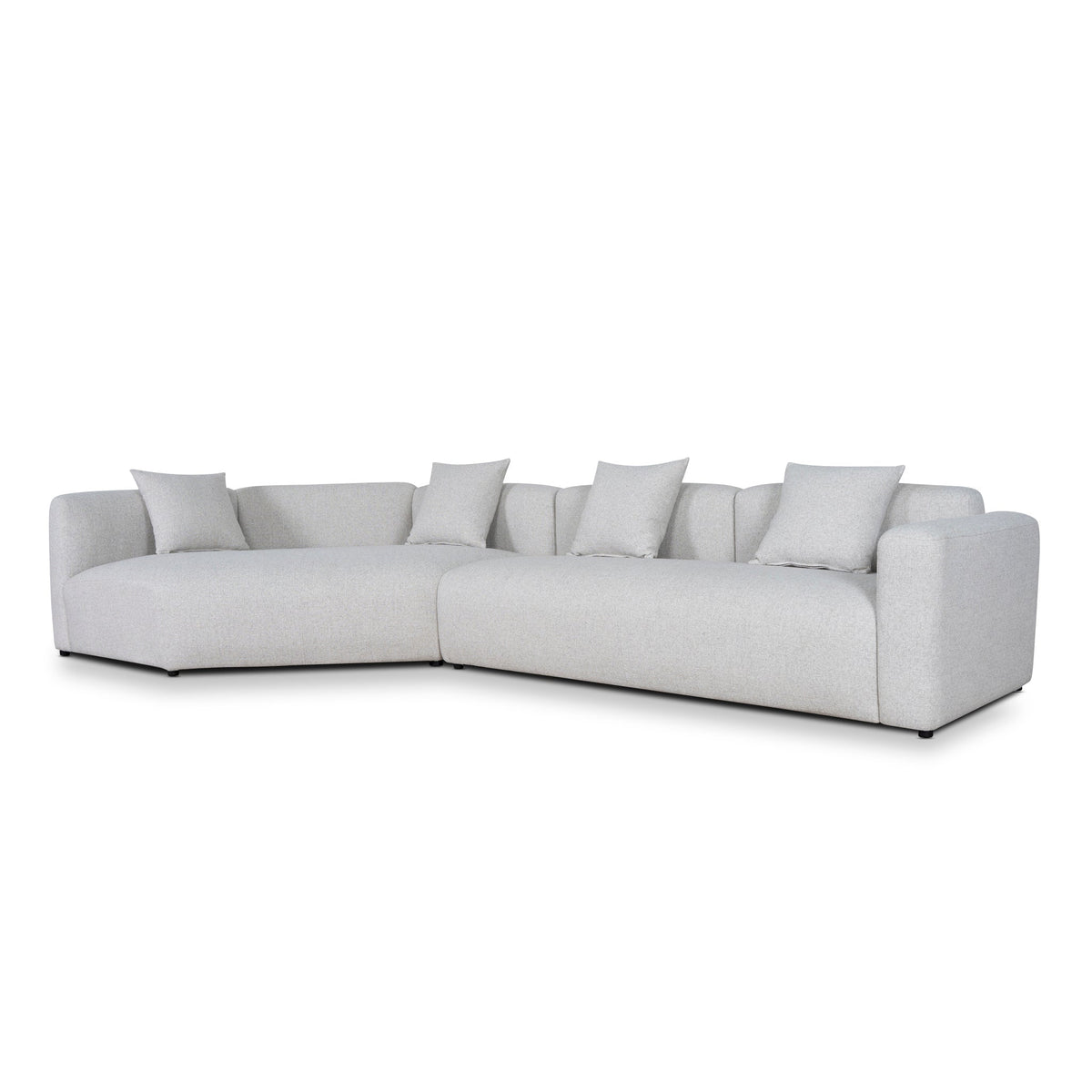 Right Arm Corner Sofa | Textured Beige | Myka Home