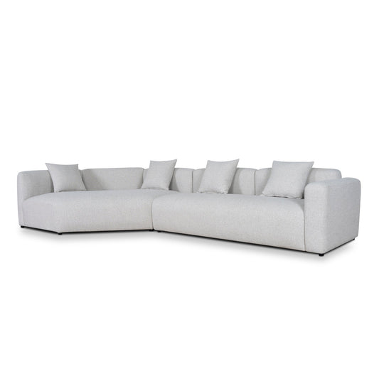 Right Arm Corner Sofa | Textured Beige | Myka Home