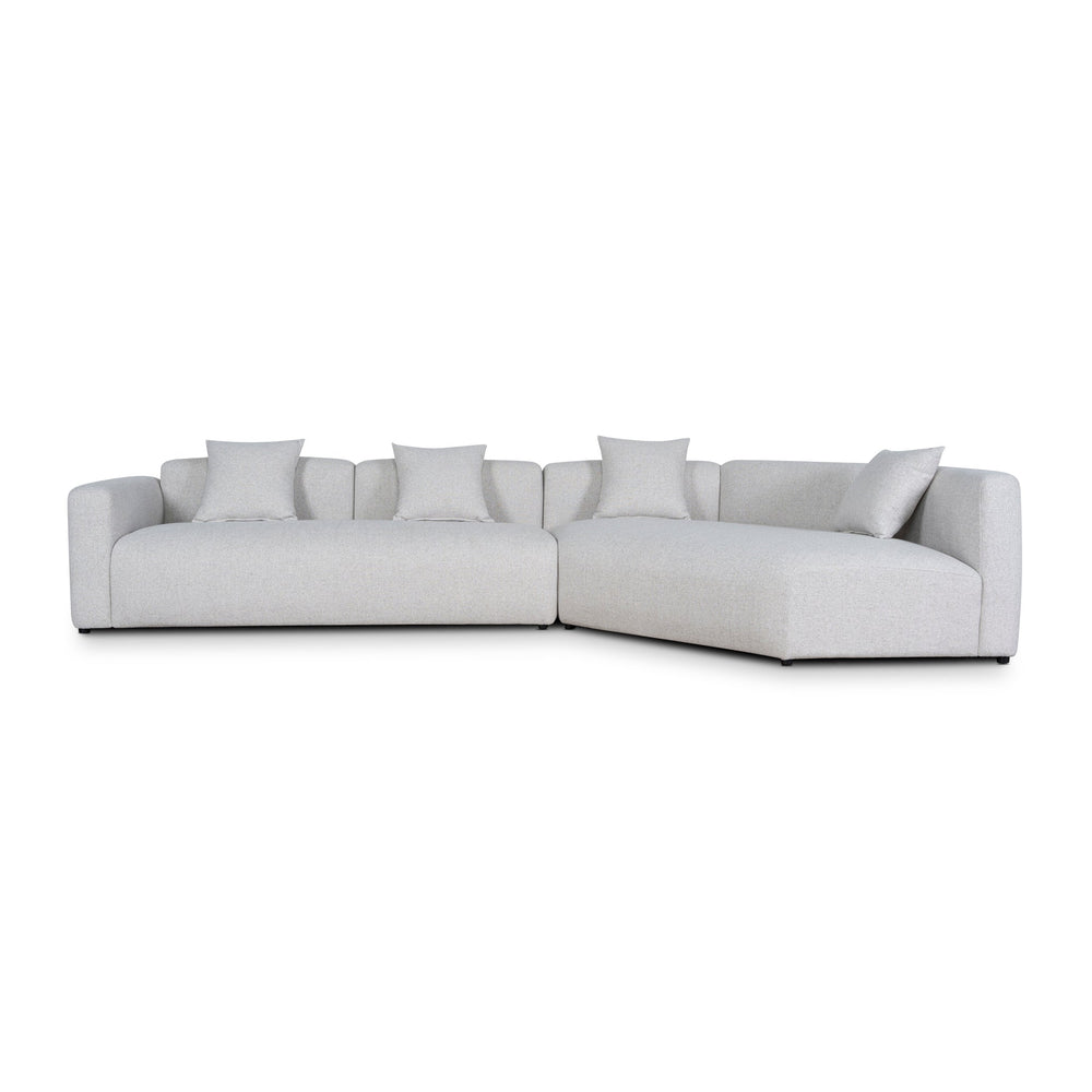 Left Arm Corner Sofa | Textured Beige | Myka Home - View 2