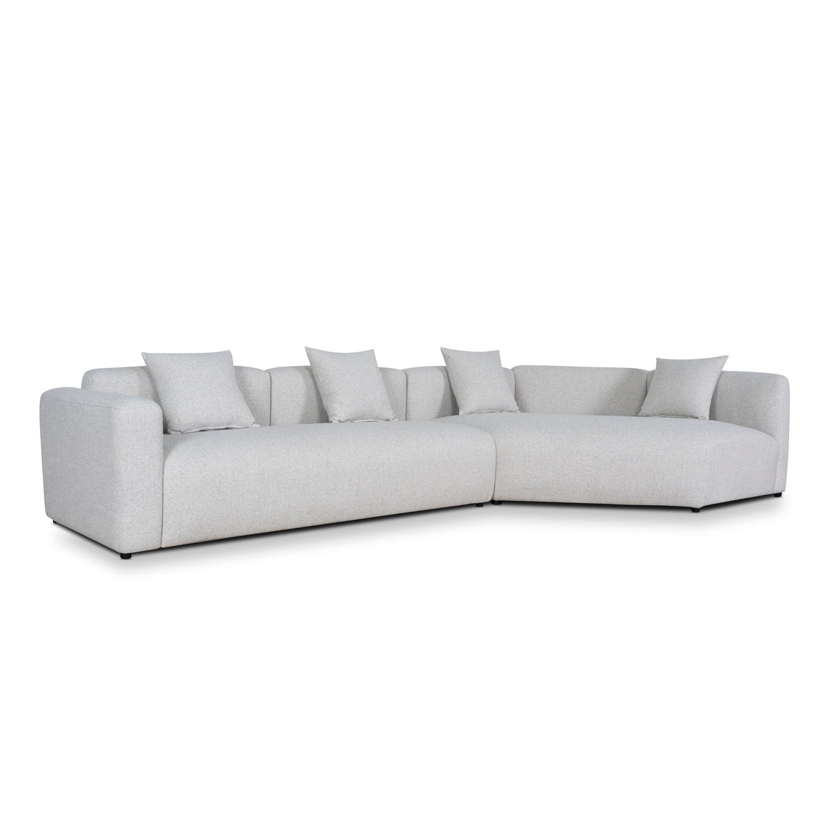Left Arm Corner Sofa | Textured Beige | Myka Home