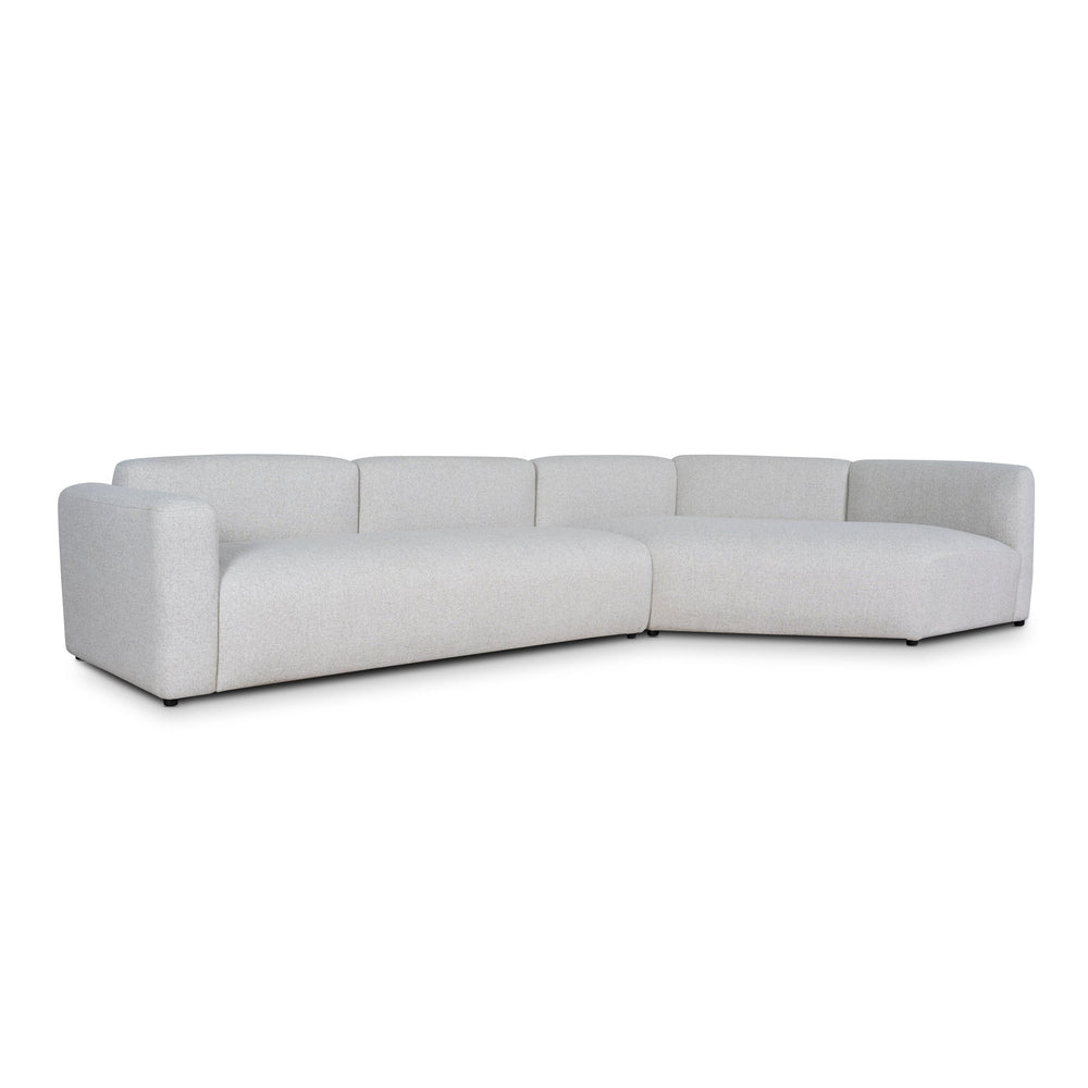 Left Arm Corner Sofa | Textured Beige | Myka Home - View 3