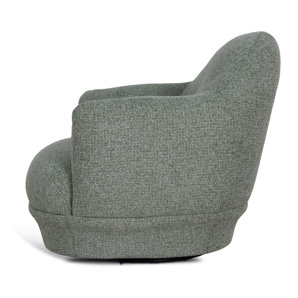 Swivel Armchair | Coral Light Green | Myka Home - View 3