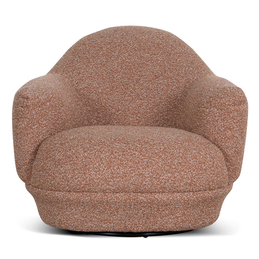 Swivel Armchair | Terracotta Brown | Myka Home