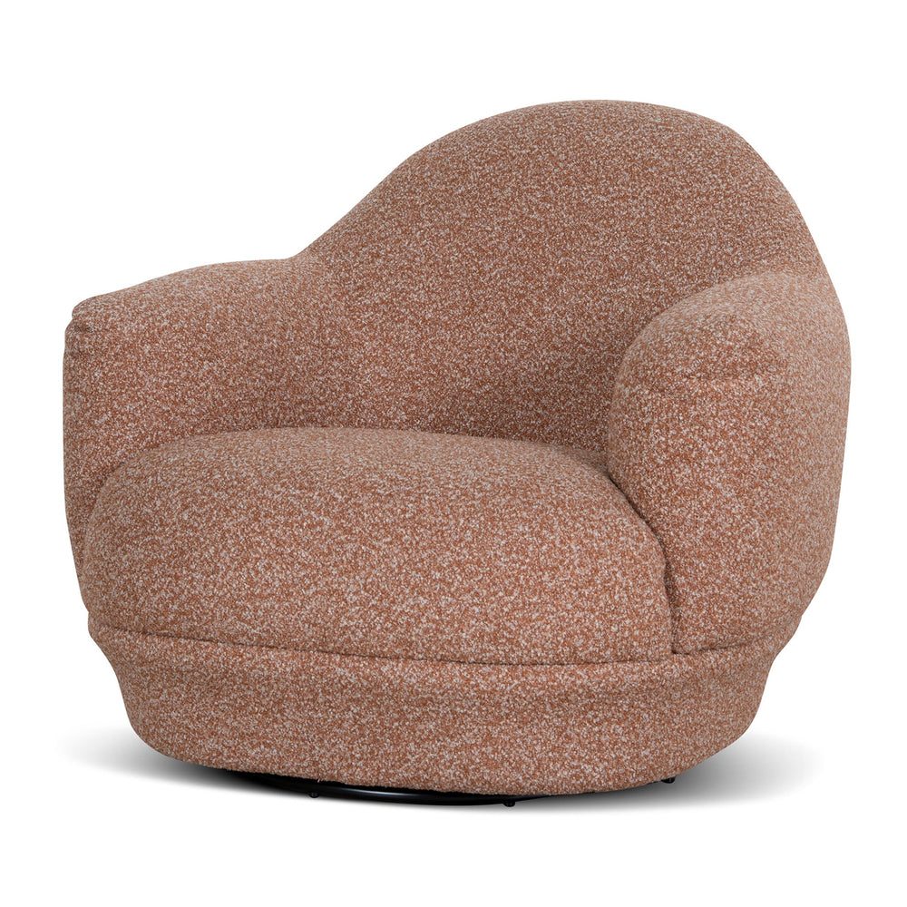 Swivel Armchair | Terracotta Brown | Myka Home