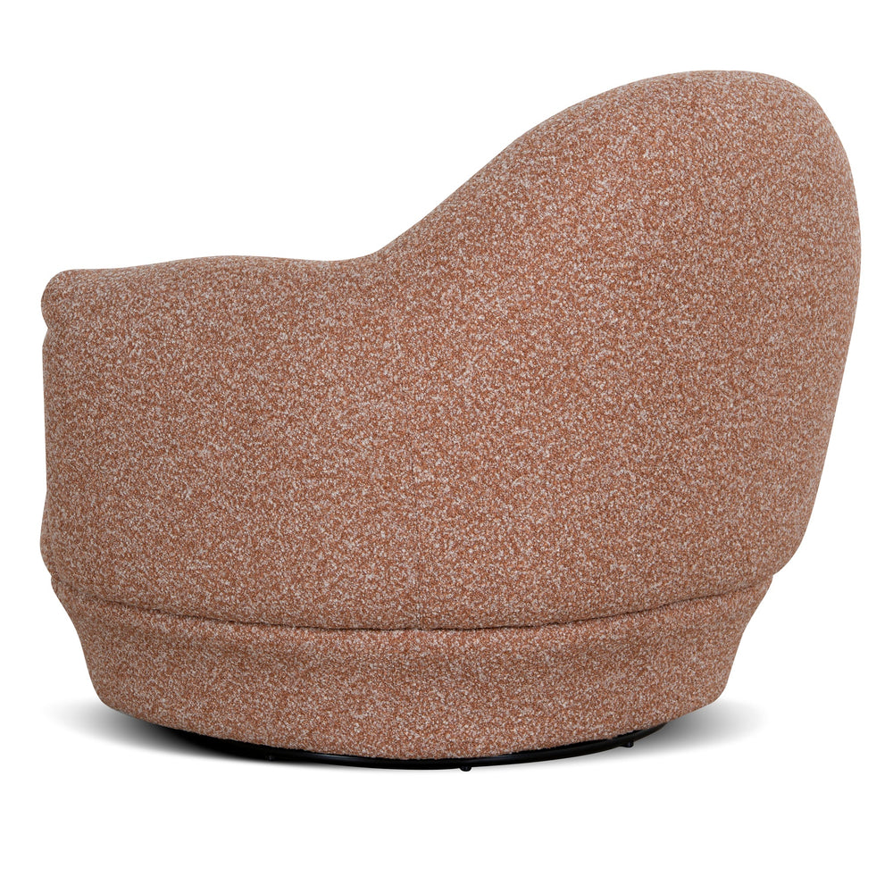 Swivel Armchair | Terracotta Brown | Myka Home - View 4