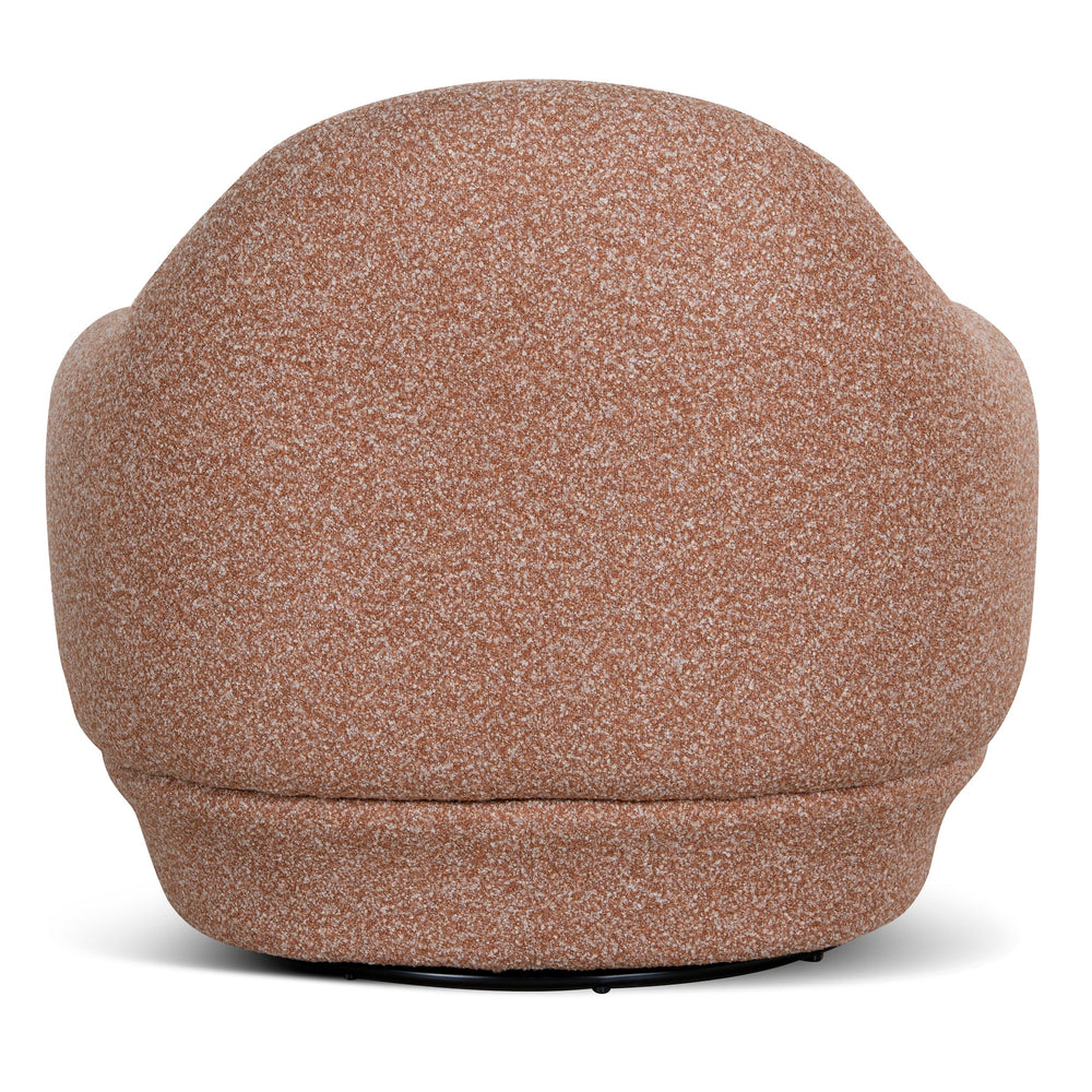 Swivel Armchair | Terracotta Brown | Myka Home - View 5