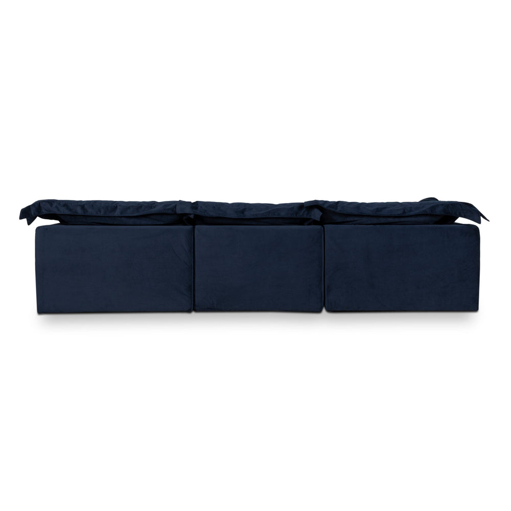 3 Seater Chaise Sofa | Navy Blue | Myka Home - View 4
