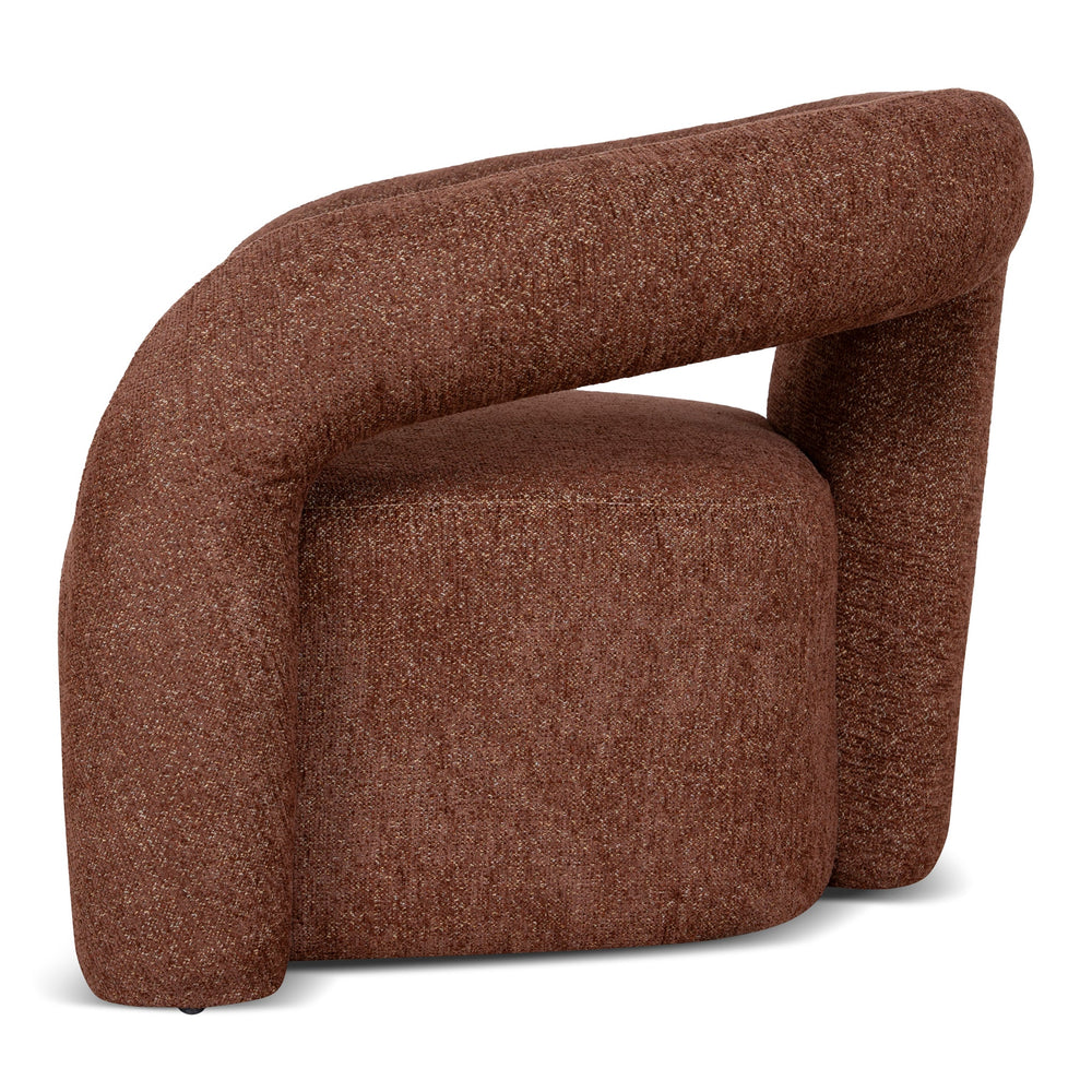 Fabric Armchair | Warm Brown | Myka Home - View 4