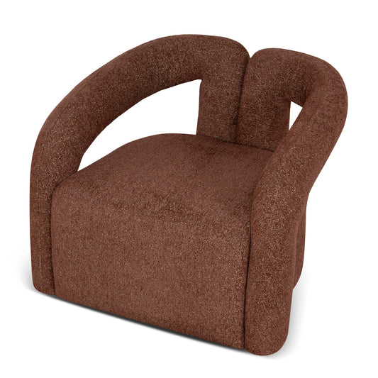 Fabric Armchair | Warm Brown | Myka Home