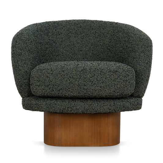 Fabric Swivel Armchair | Dusky Green | Myka Home