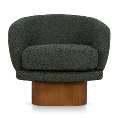 Fabric Swivel Armchair | Dusky Green | Myka Home