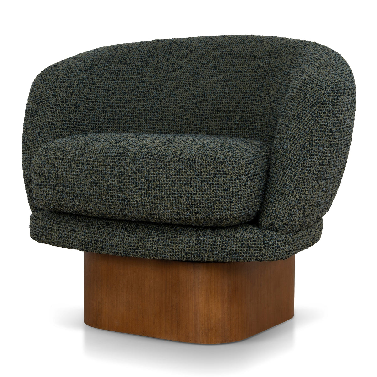 Fabric Swivel Armchair | Dusky Green | Myka Home