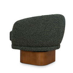Fabric Swivel Armchair | Dusky Green | Myka Home