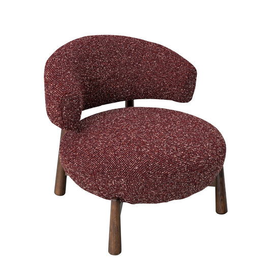 Fabric Lounge Chair | Autumn Red | Myka Home