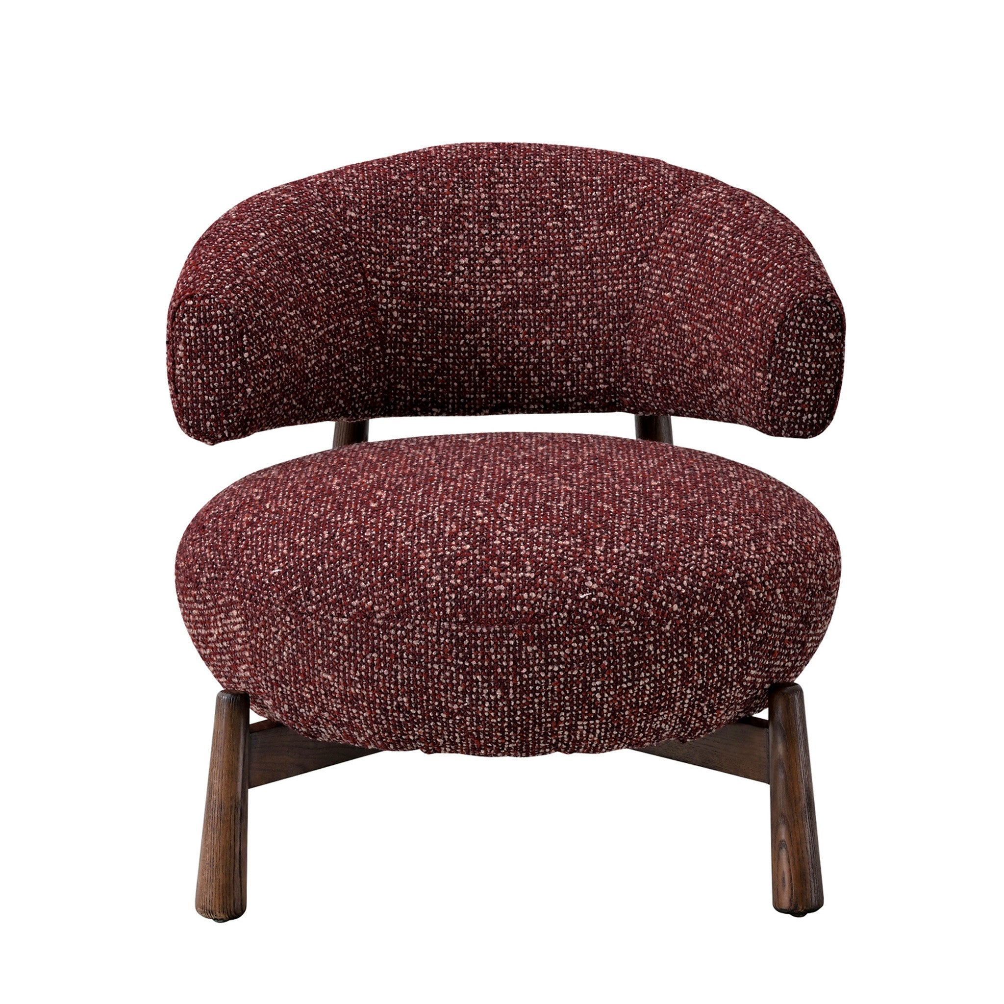 Fabric Lounge Chair | Autumn Red | Myka Home