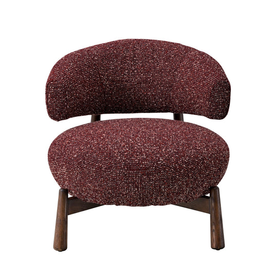 Fabric Lounge Chair | Autumn Red | Myka Home