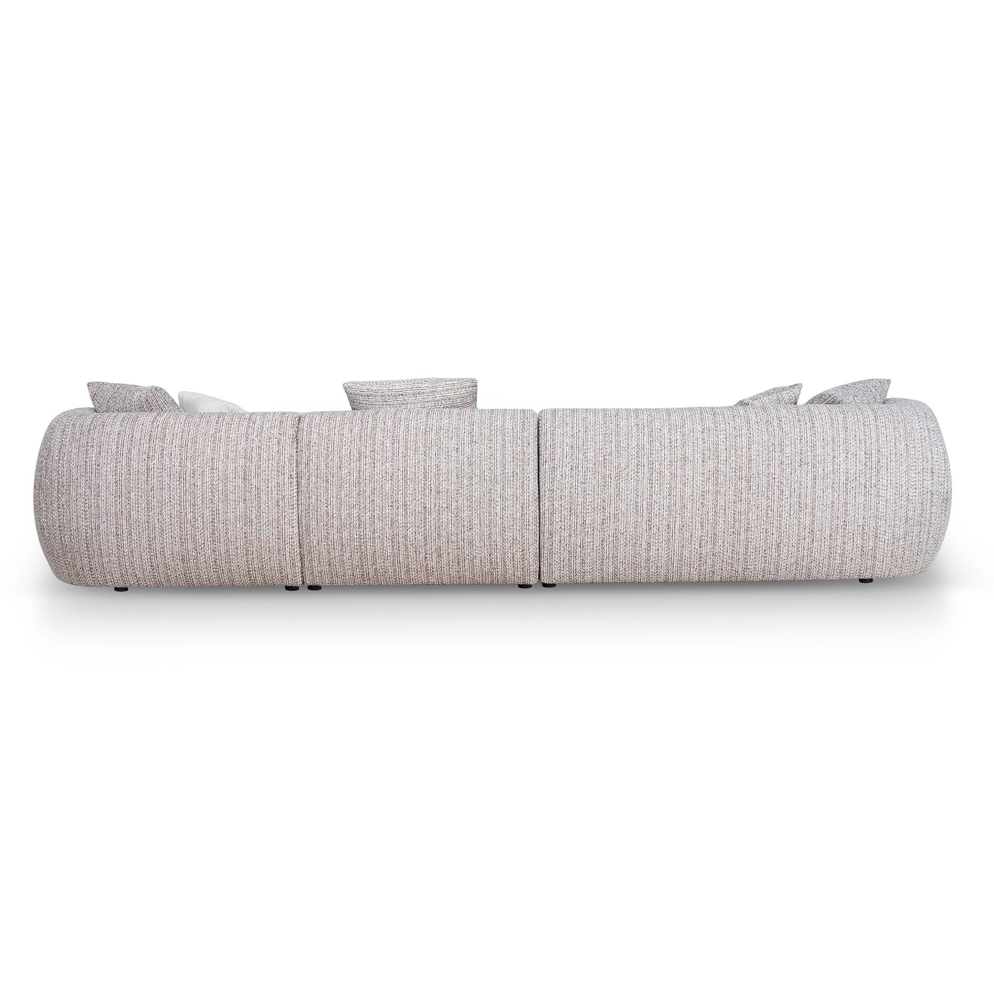 4 Seater Right Chaise Sofa | Plush Spec Brown | Myka Home