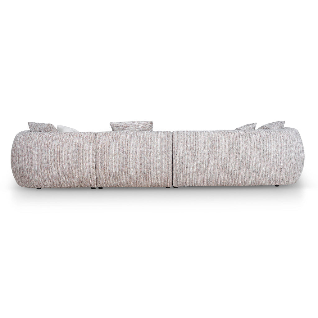 4 Seater Right Chaise Sofa | Plush Spec Brown | Myka Home