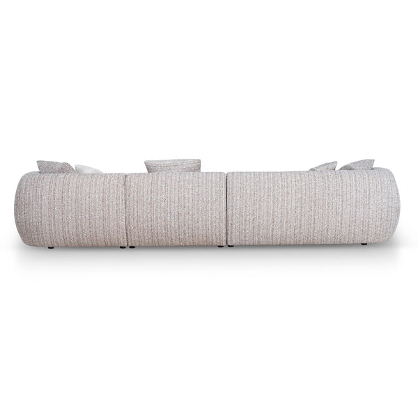 4 Seater Right Chaise Sofa | Plush Spec Brown | Myka Home