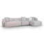 4 Seater Right Chaise Sofa | Plush Spec Brown | Myka Home