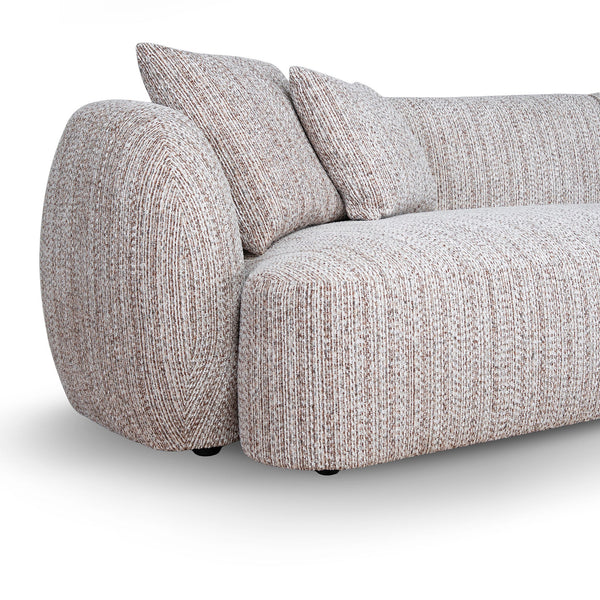 4 Seater Right Chaise Sofa | Plush Spec Brown | Myka Home