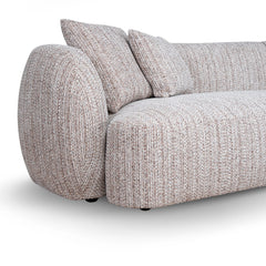4 Seater Right Chaise Sofa | Plush Spec Brown | Myka Home