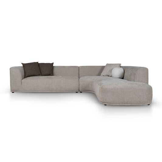 4 Seater Right Chaise Sofa | Lila Beige | Myka Home