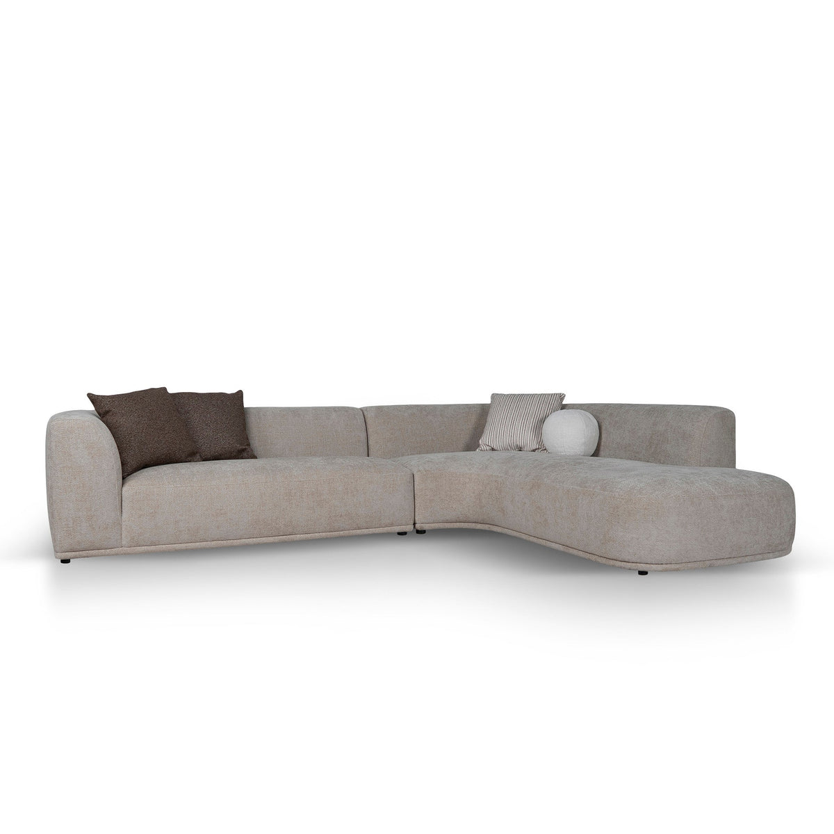 4 Seater Right Chaise Sofa | Lila Beige | Myka Home