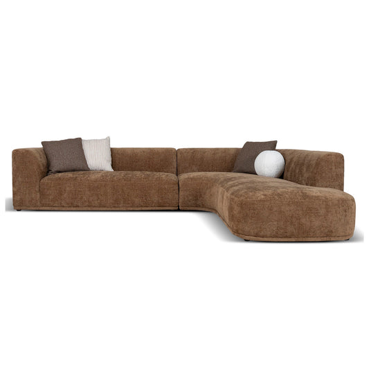 4 Seater Right Chaise Sofa | Lila Nutmeg | Myka Home