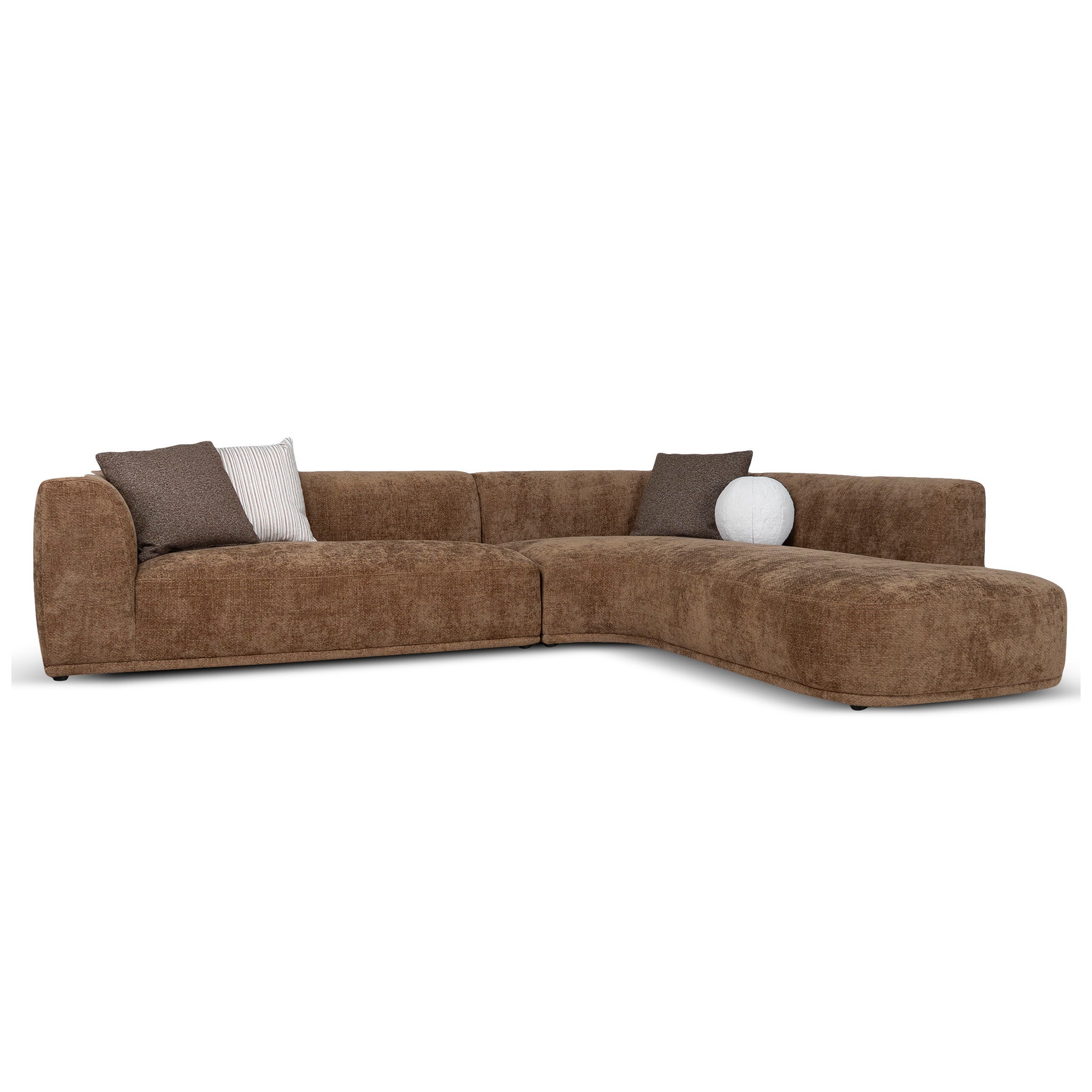 4 Seater Right Chaise Sofa | Lila Nutmeg | Myka Home