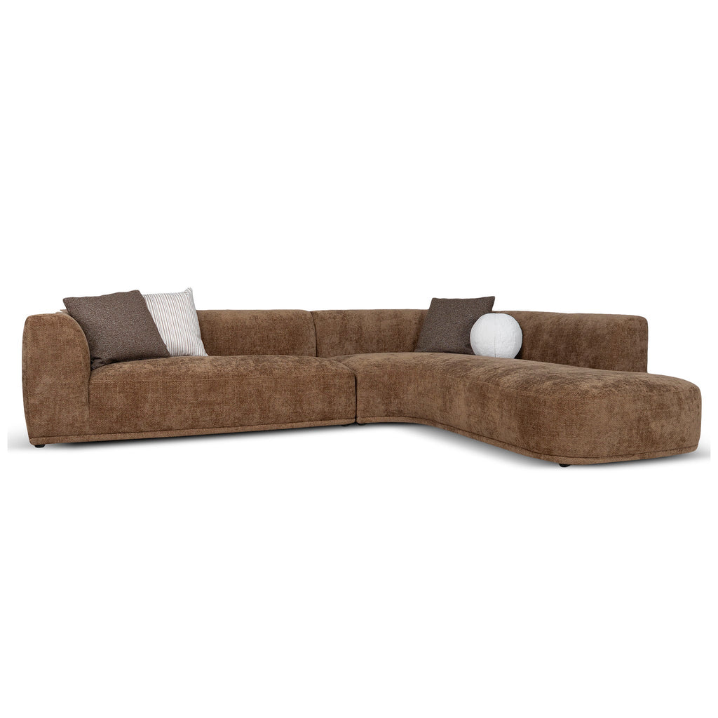 4 Seater Right Chaise Sofa | Lila Nutmeg | Myka Home