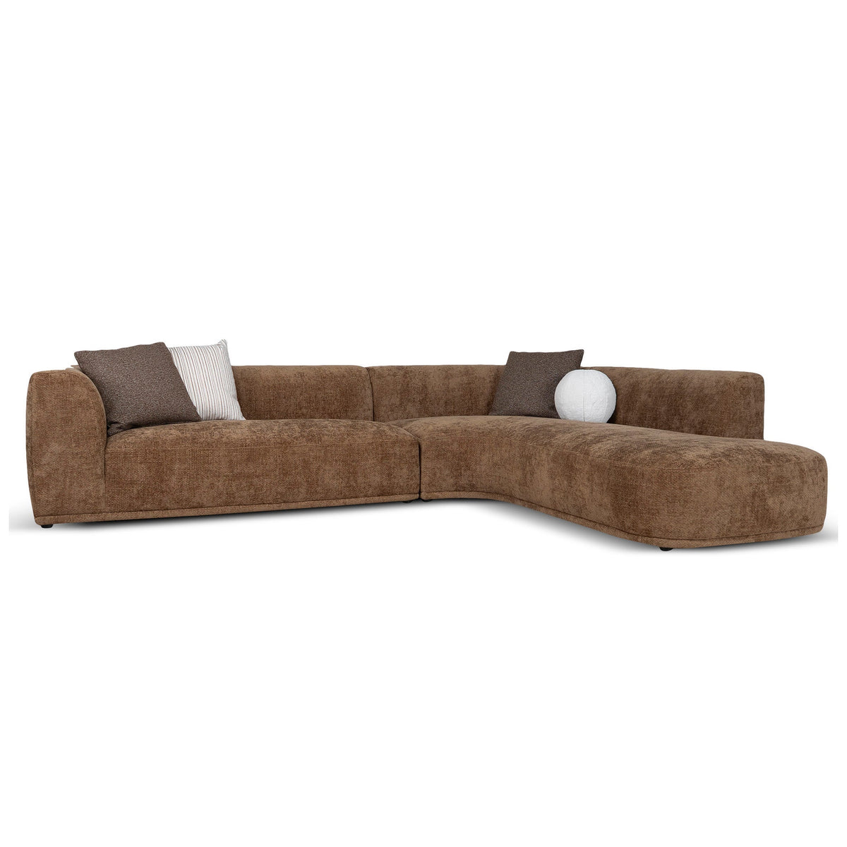 4 Seater Right Chaise Sofa | Lila Nutmeg | Myka Home