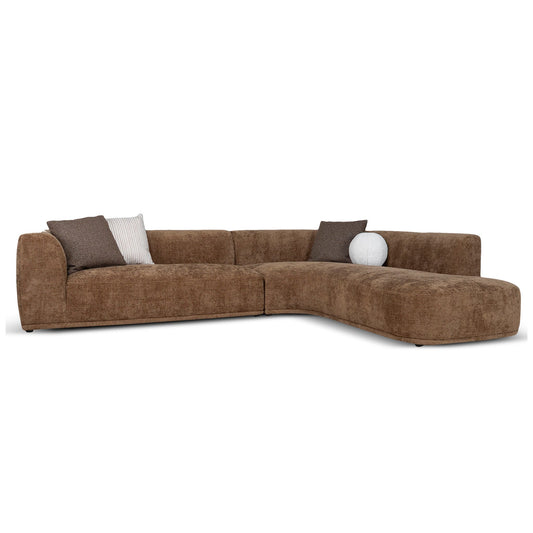 4 Seater Right Chaise Sofa | Lila Nutmeg | Myka Home
