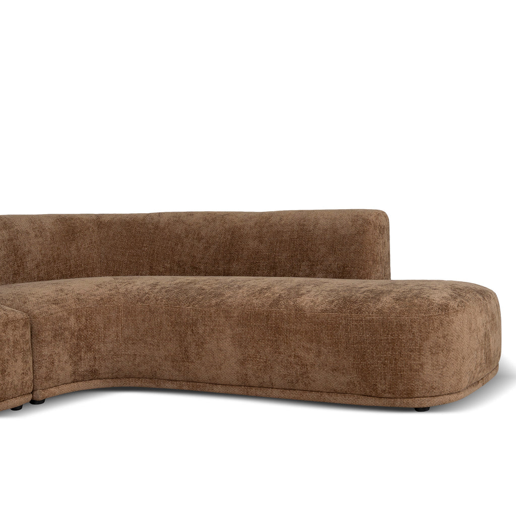 4 Seater Right Chaise Sofa | Lila Nutmeg | Myka Home