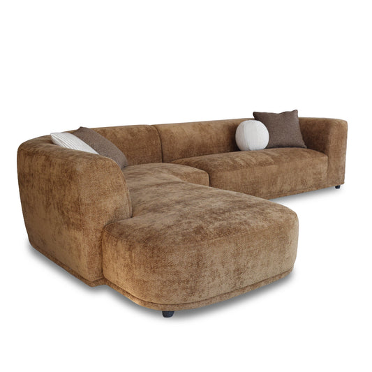 4 Seater Left Chaise Sofa | Lila Nutmeg | Myka Home