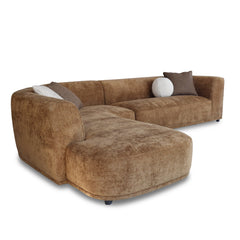 4 Seater Left Chaise Sofa | Lila Nutmeg | Myka Home