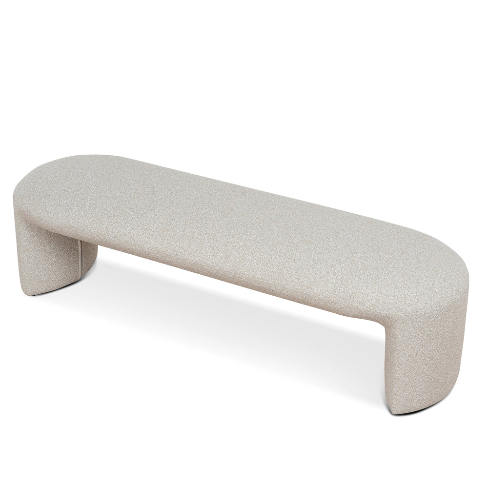 150cm Long Ottoman Bench | Cream Beige | Myka Home - View 3