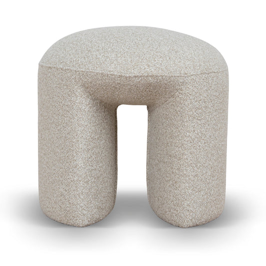Round Ottoman | Cream Beige | Myka Home