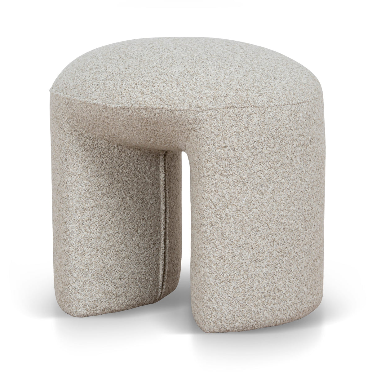 Round Ottoman | Cream Beige | Myka Home